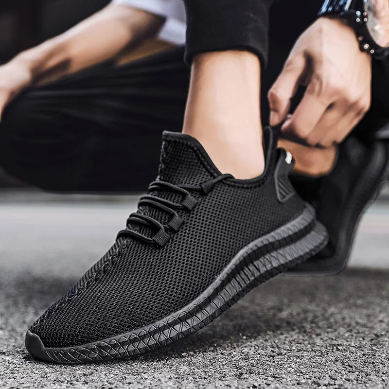 Mesh Men Shoes Breathable White Mens Sneakers Trendy  Lightweight Black Walking Big Size Man Tenis Shoe Zapatillas Hombre